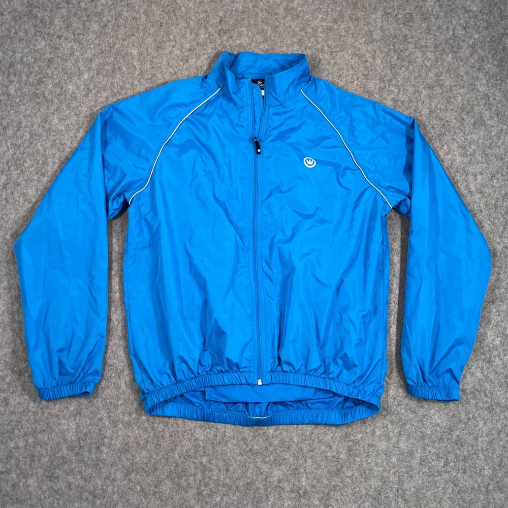 Canari Blue Microlight Shell Full Zip Up Bike Cycling‎ Jacket Women's Size XL